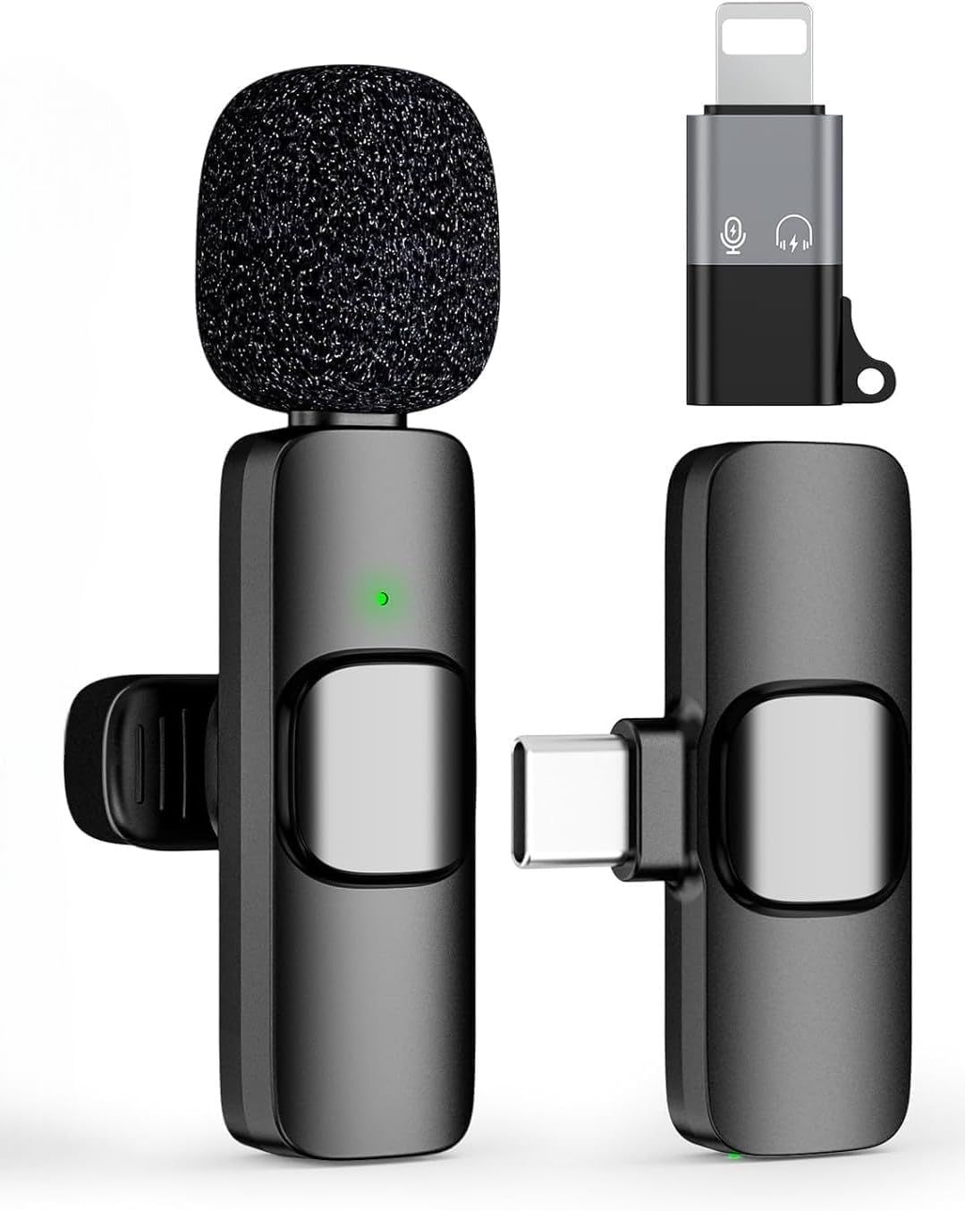 ميكروفون لاسلكي K9 احترافي - جودة صوت نقية - متوافق مع iPhone و Type-C (فردي/مزدوج)