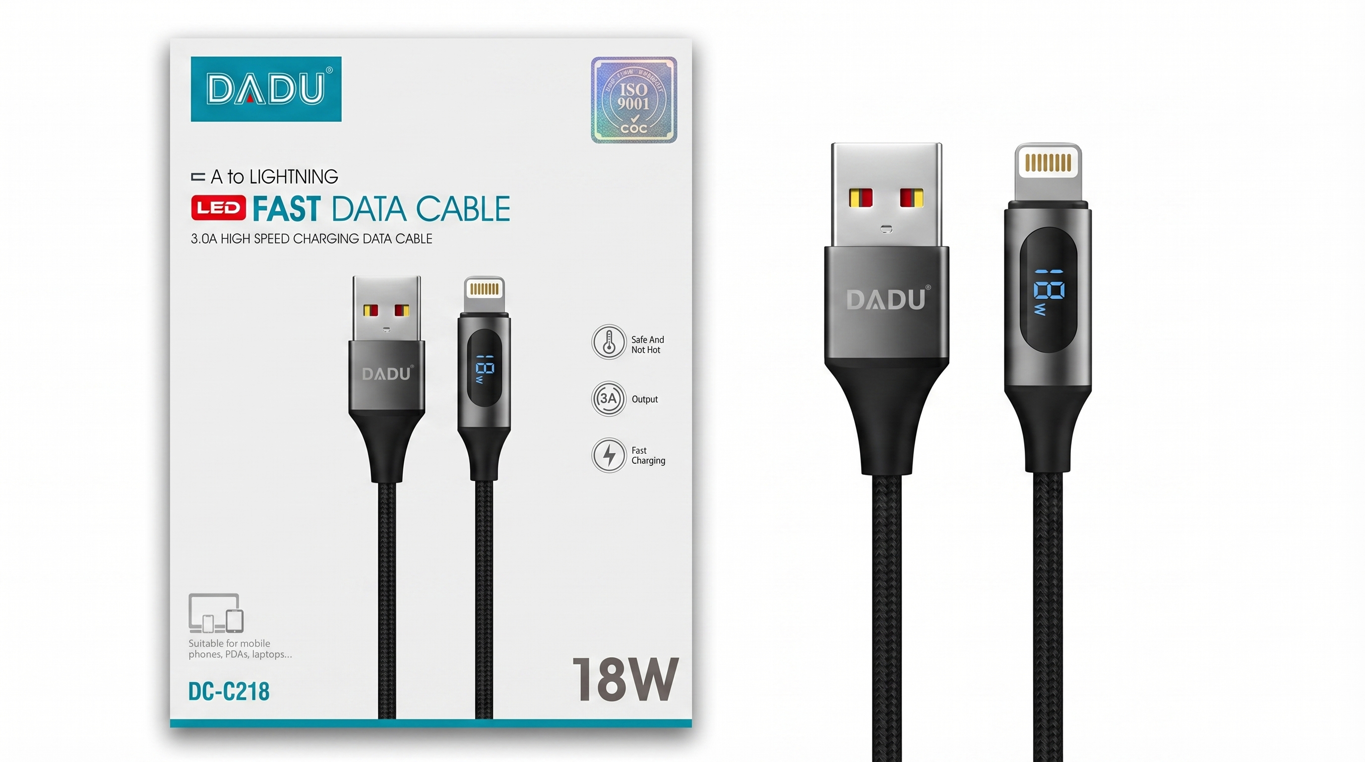 كابل شحن سريع Dadu DC-C218 بقوة 65 واط PD