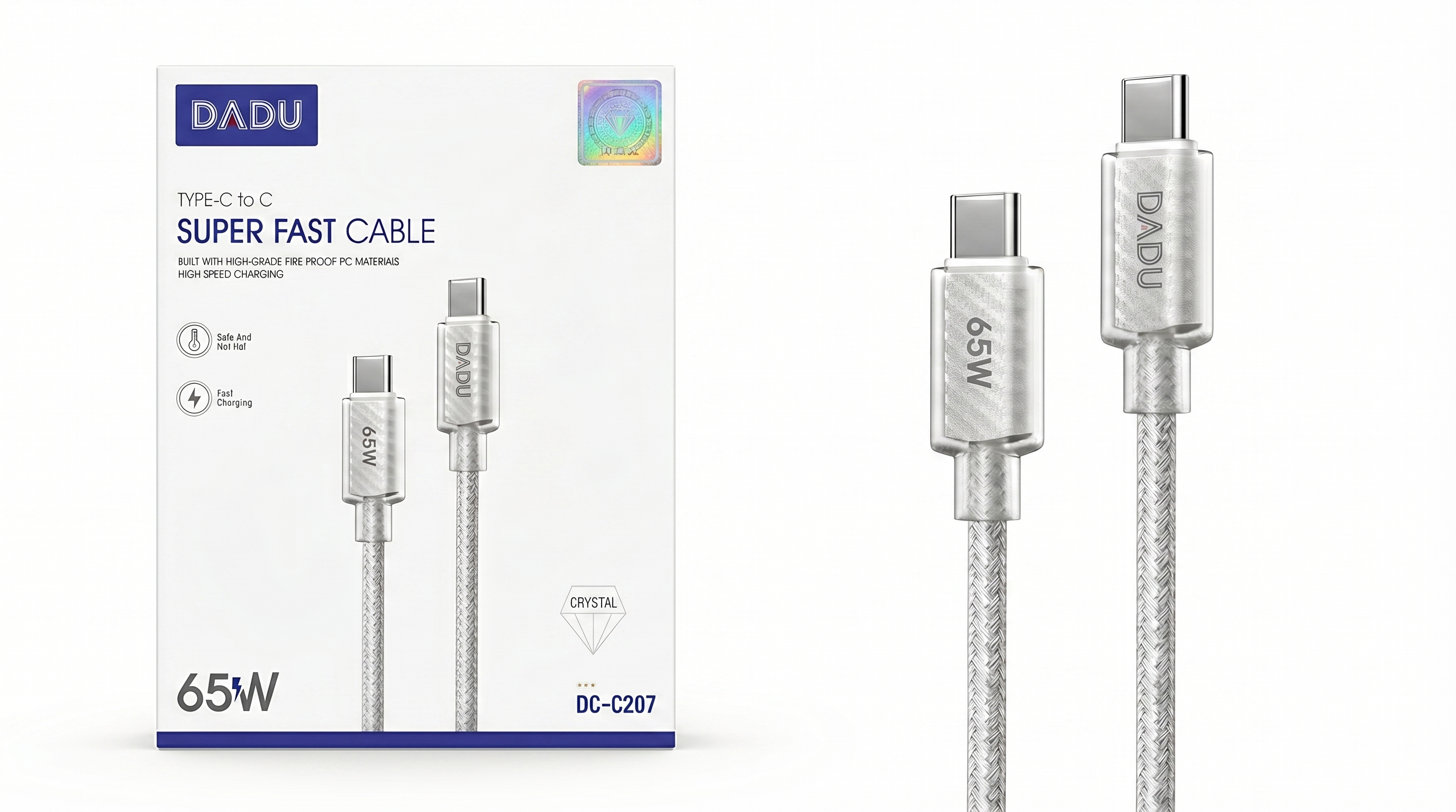 Dadu charger cable Type-C to Type-c DC-C207 -65W